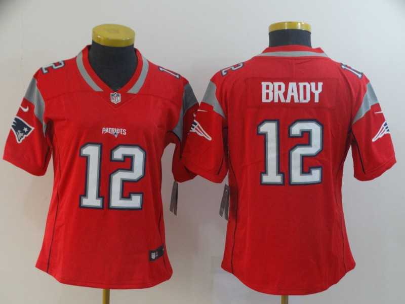 Women Nike Patriots 12 Tom Brady Red Inverted Legend Limited Jersey,We sell and wholesale Women Nike Patriots 12 Tom Brady Red Inverted Legend Limited Jersey on line form chian!